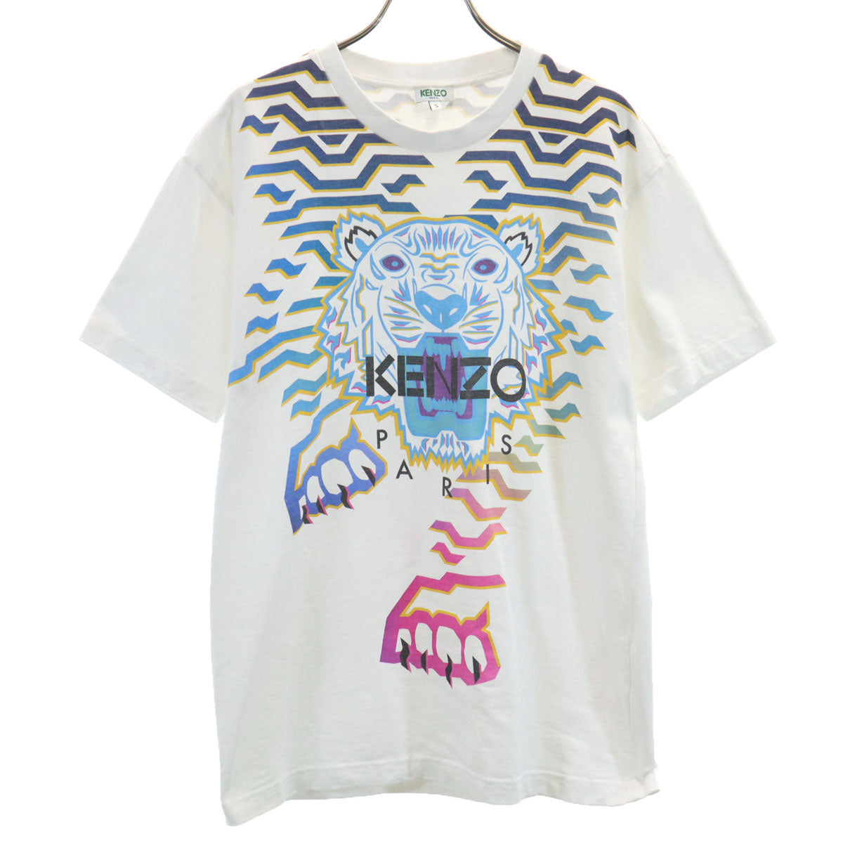 KENZO ケンゾー ポルトガル製 タイガー 半袖 Tシャツ S ホワイト メンズ