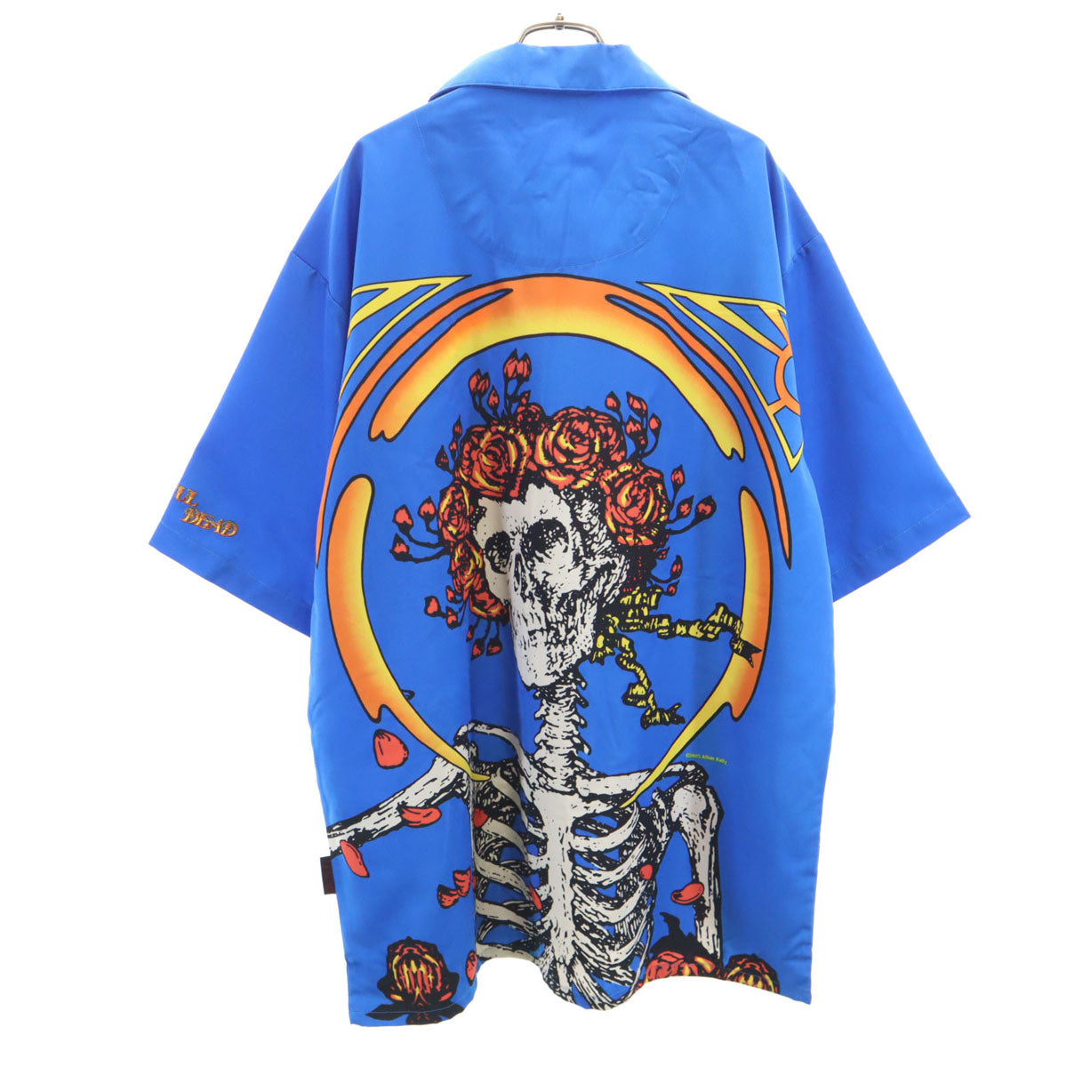 未使用 GREATFUL DEAD グレイトフルデッド 半袖 オープンカラーシャツ XL ブルー メンズ