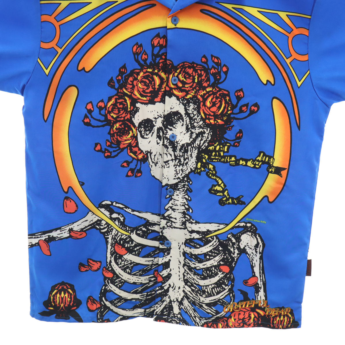 未使用 GREATFUL DEAD グレイトフルデッド 半袖 オープンカラーシャツ XL ブルー メンズ