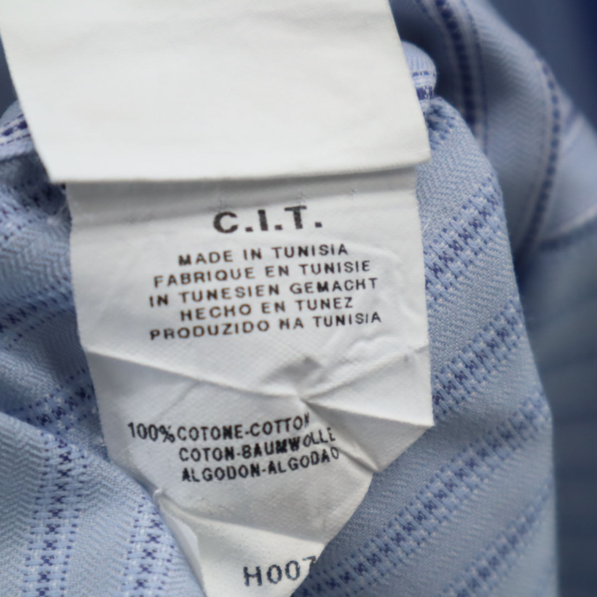 ARMANI COLLEZIONI アルマーニコレッツォーニ 長袖 コットンシャツ 40 ブルー系 メンズ