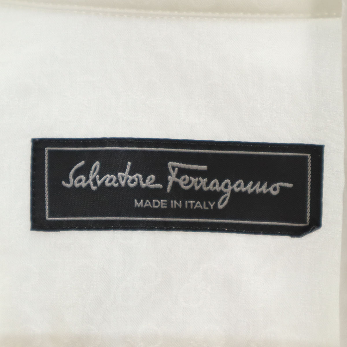 SalvatoreFerragamo サルバトーレフェラガモ 長袖 コットンシャツ XS ホワイト メンズ