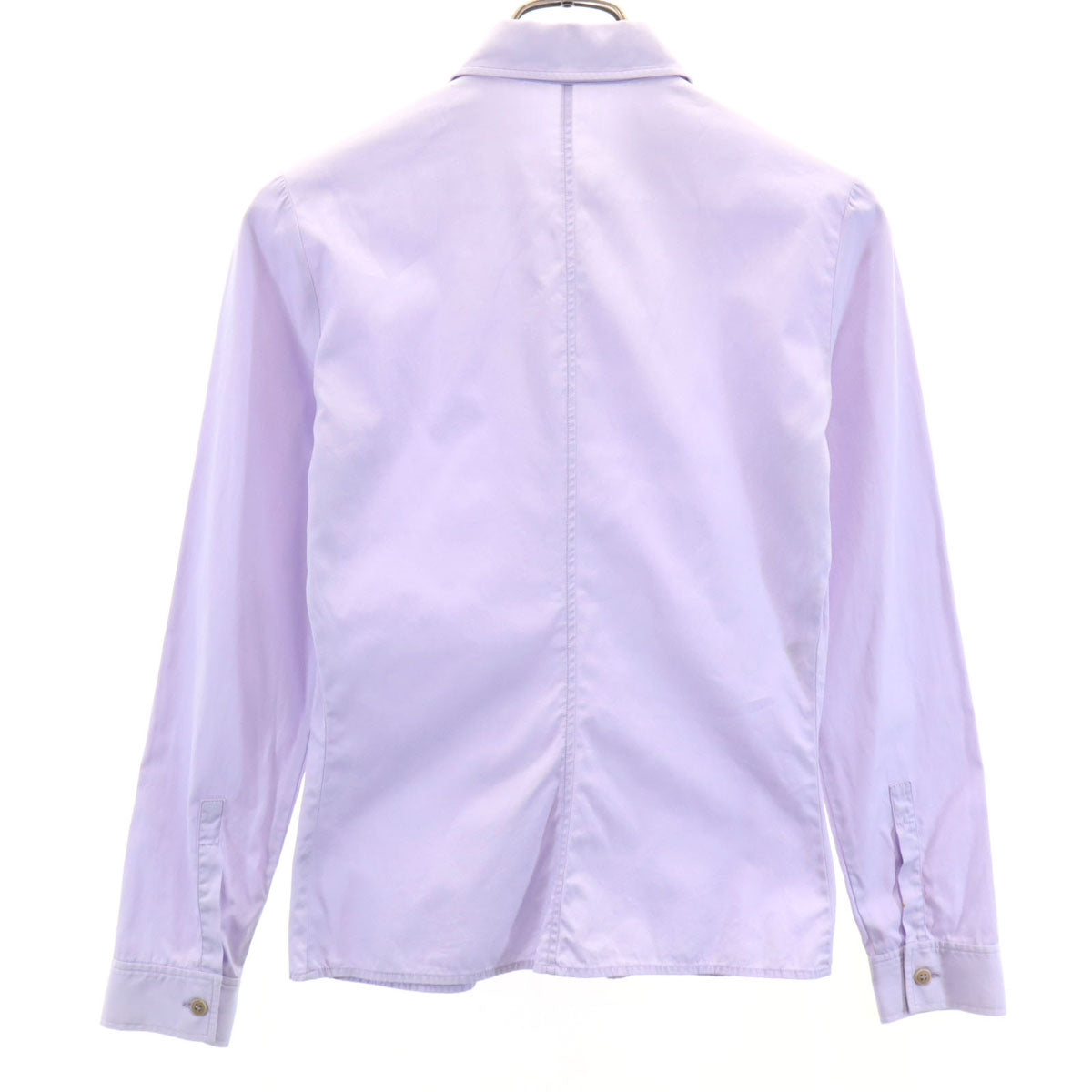 MIUMIU ミュウミュウ イタリア製 長袖 コットンシャツ 38 パープル レディース