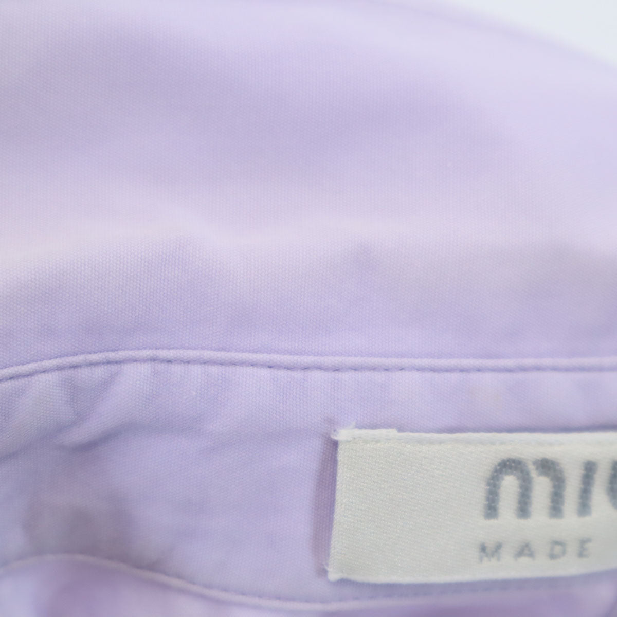 MIUMIU ミュウミュウ イタリア製 長袖 コットンシャツ 38 パープル レディース