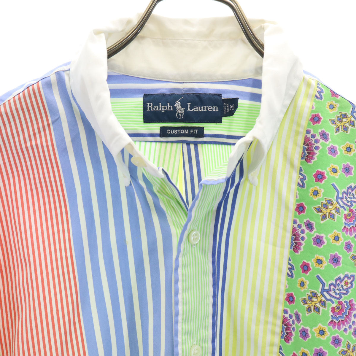 RALPH LAUREN ラルフローレン 90s オールド ストライプ柄 長袖 コットンシャツ M メンズ