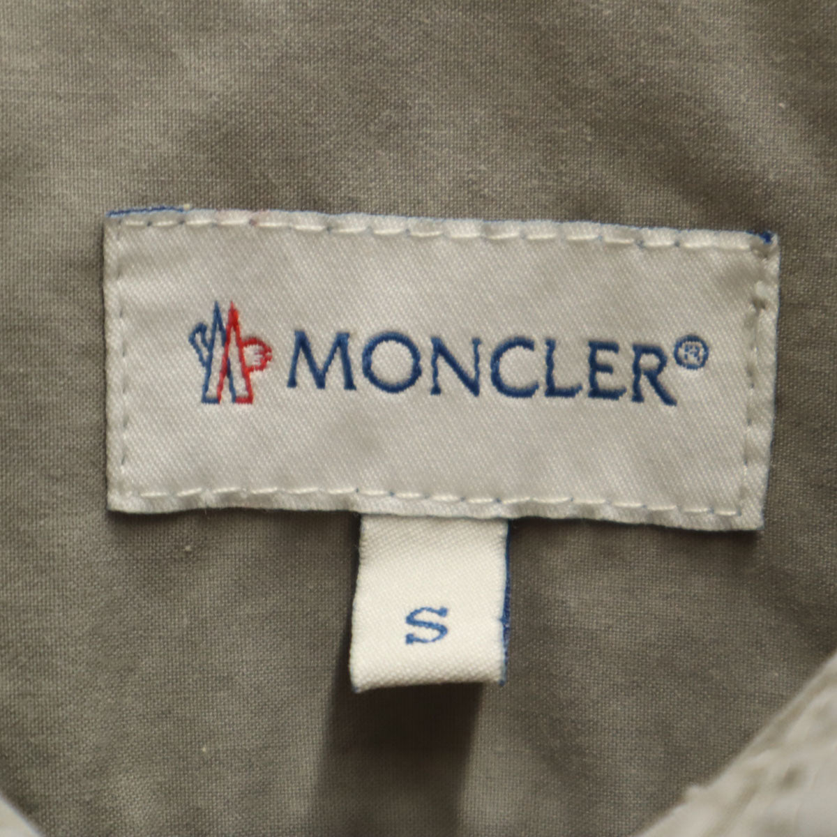 MONCLER モンクレール ハンガリー製 長袖 コットンシャツ S ベージュ レディース