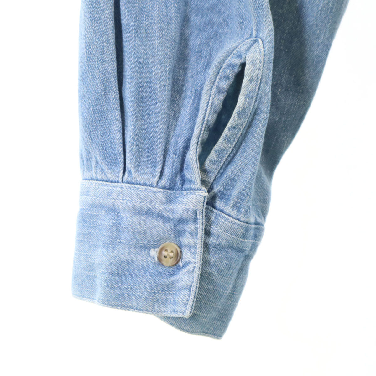 Warner Bros ワーナーブラザーズ 90s オールド バックプリント 長袖 コットンシャツ L ライトブルー メンズ