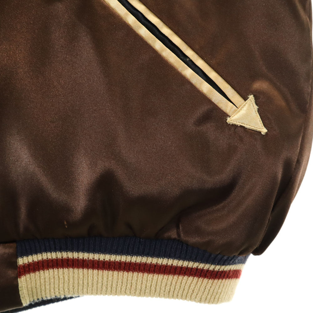 東洋エンタープライズ テーラー東洋 リバーシブル TT11145 T品番 鷲 日本地図 ドラゴン エイリアン スカジャン S ブラウン 龍 宇宙人 メンズ