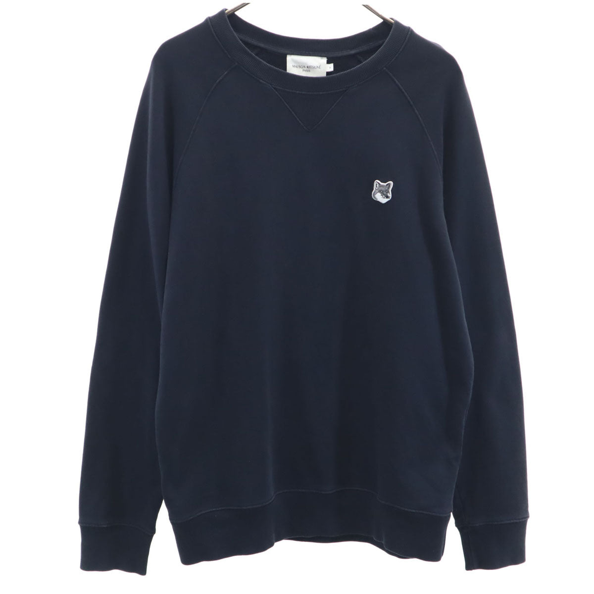 MAISON KITSUNE メゾンキツネ ポルトガル製 長袖 前V スウェット M ブラック メンズ