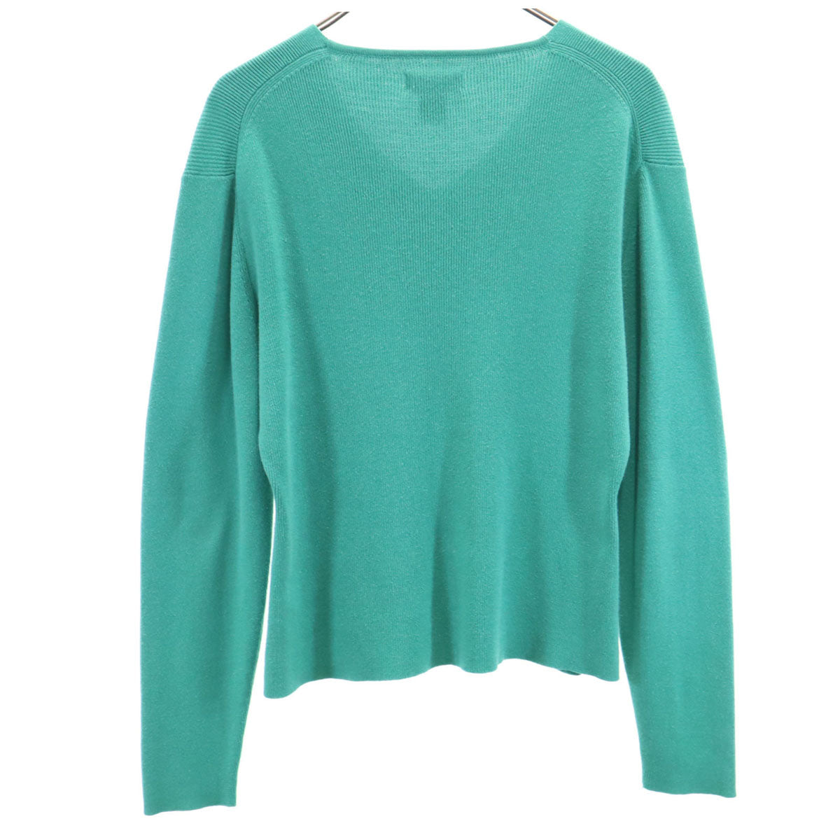 YANWORKS 90s オールド 長袖 Vネック セーター L グリーン レディース