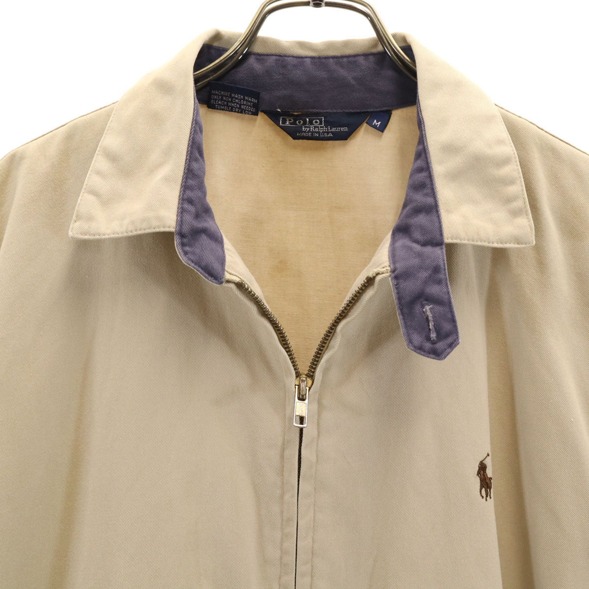 Polo by Ralph Lauren ポロバイラルフローレン 80s ヴィンテージ USA製 三角タグ ブルゾン M ベージュ ジャケット メンズ