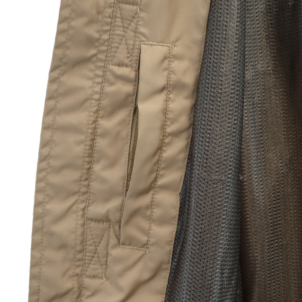 STUSSY ステューシー 90s 00s オールド ナイロンジャケット SM ベージュ 裏メッシュ メンズ