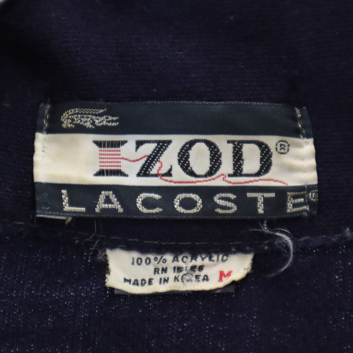 IZOD LACOSTE アイゾッドラコステ 70s ヴィンテージ 糸巻きタグ トラックジャケット M ネイビー メンズ