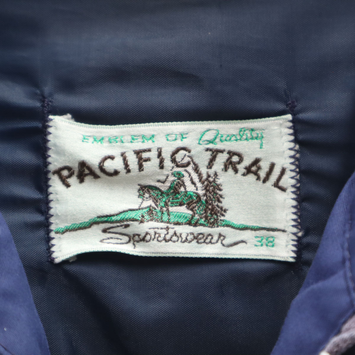 PACIFICTRAIL パシフィックトレイル 70s ヴィンテージ タロンジップ ドリズラー ジャケット 38 ブルー メンズ