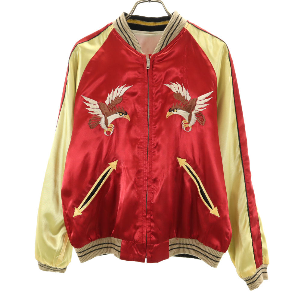 東洋エンタープライズ テーラー東洋 リバーシブル TT10930 T品番 牡丹獅子 日本地図 舞子 鷲 五重塔 富士山 スカジャン S ホワイト メンズ