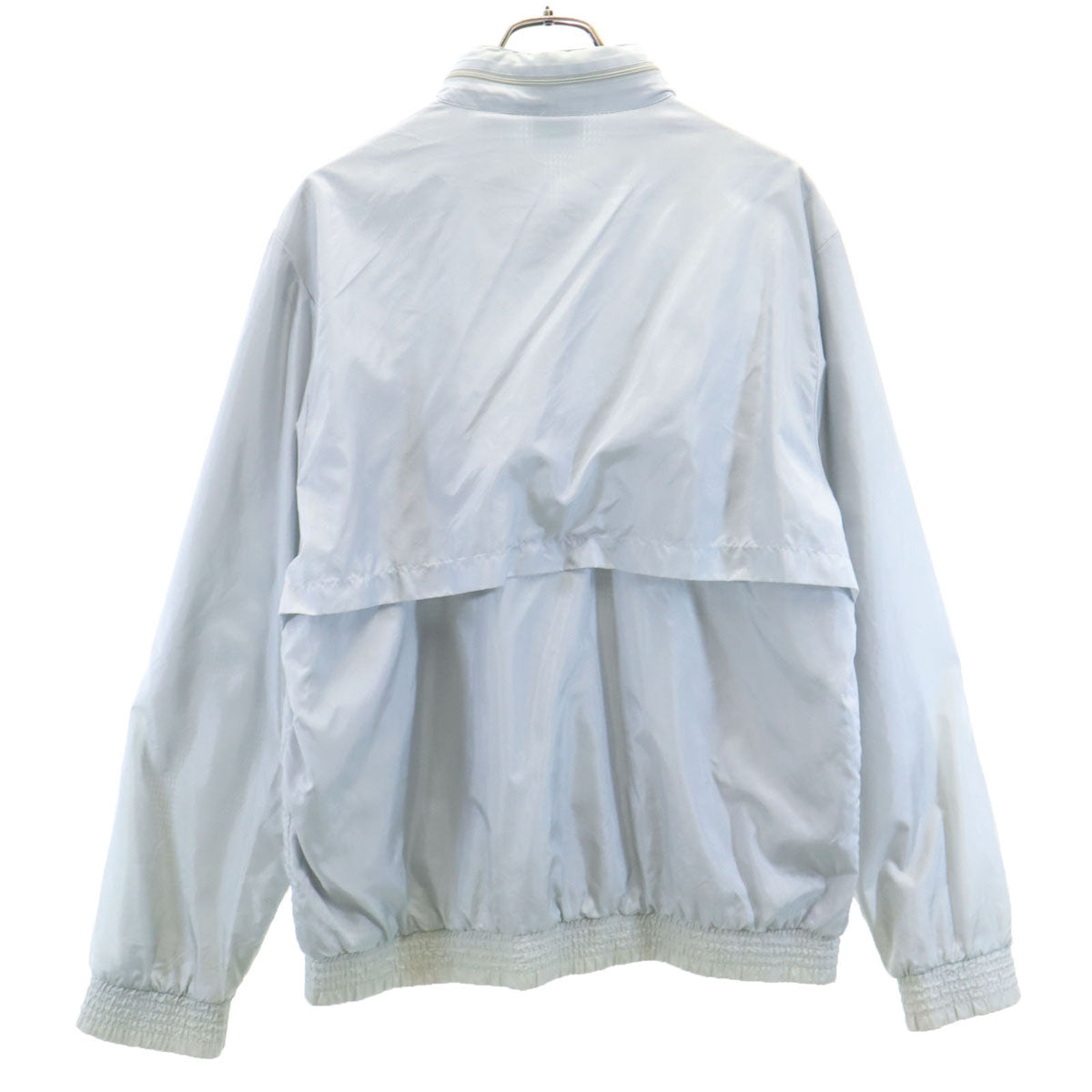 adidas アディダス 80s ヴィンテージ トレフォイルロゴ ナイロンジャケット M シルバー フーディー メンズ