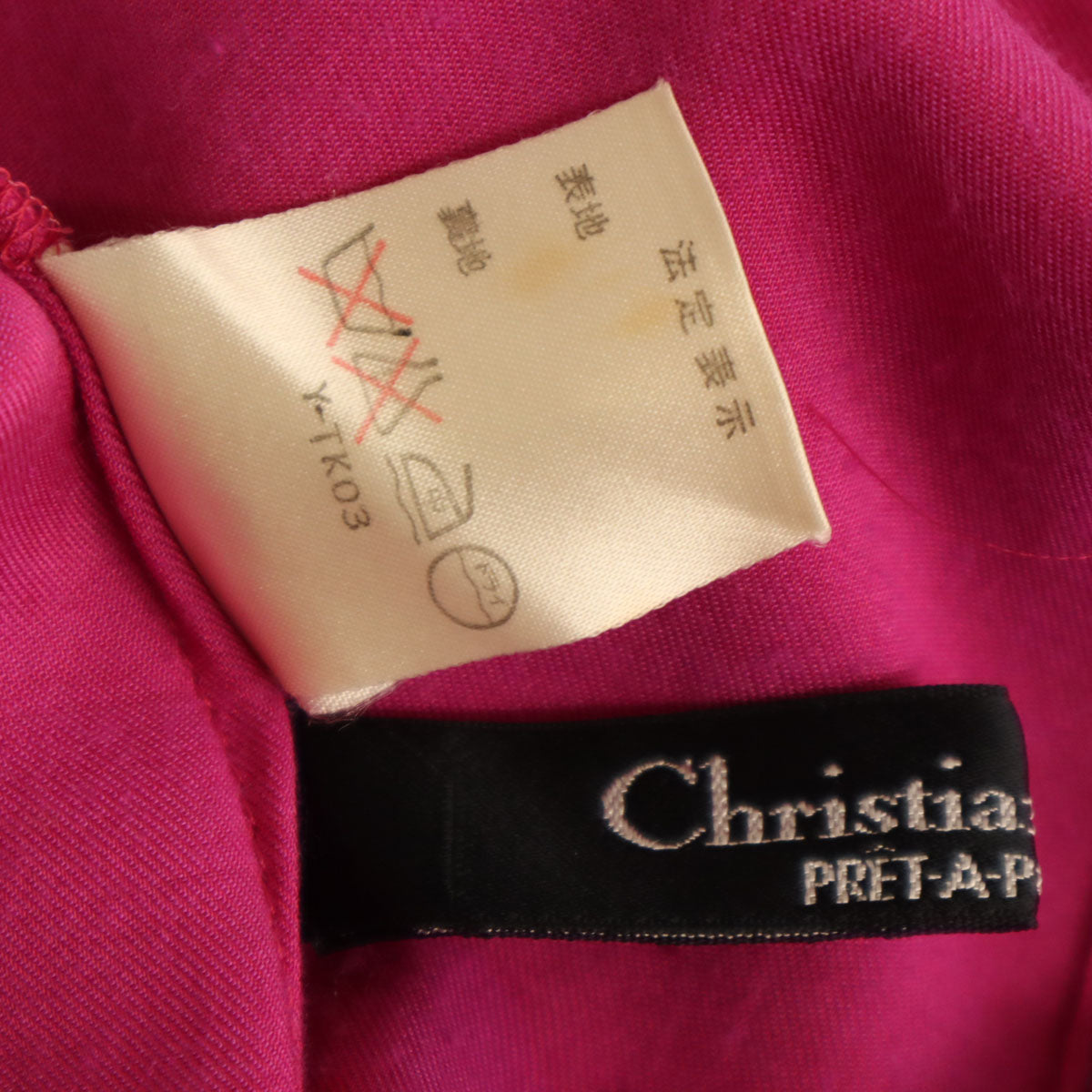 Christian Dior PRET-A-PORTER クリスチャンディオール プレタポルテ 90s オールド 長袖 シャツ マゼンタ メンズ