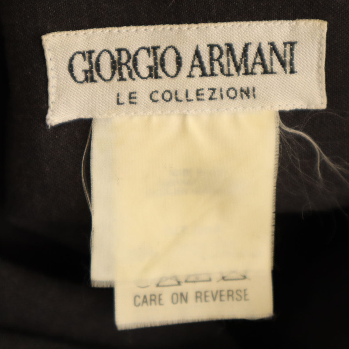 GIORGIO ARMANI LE COLLEZIONI ジョルジオアルマーニ コレッツォーニ 90s イタリア製 オールド 長袖 シャツ 41/16 チャコールグレー メンズ
