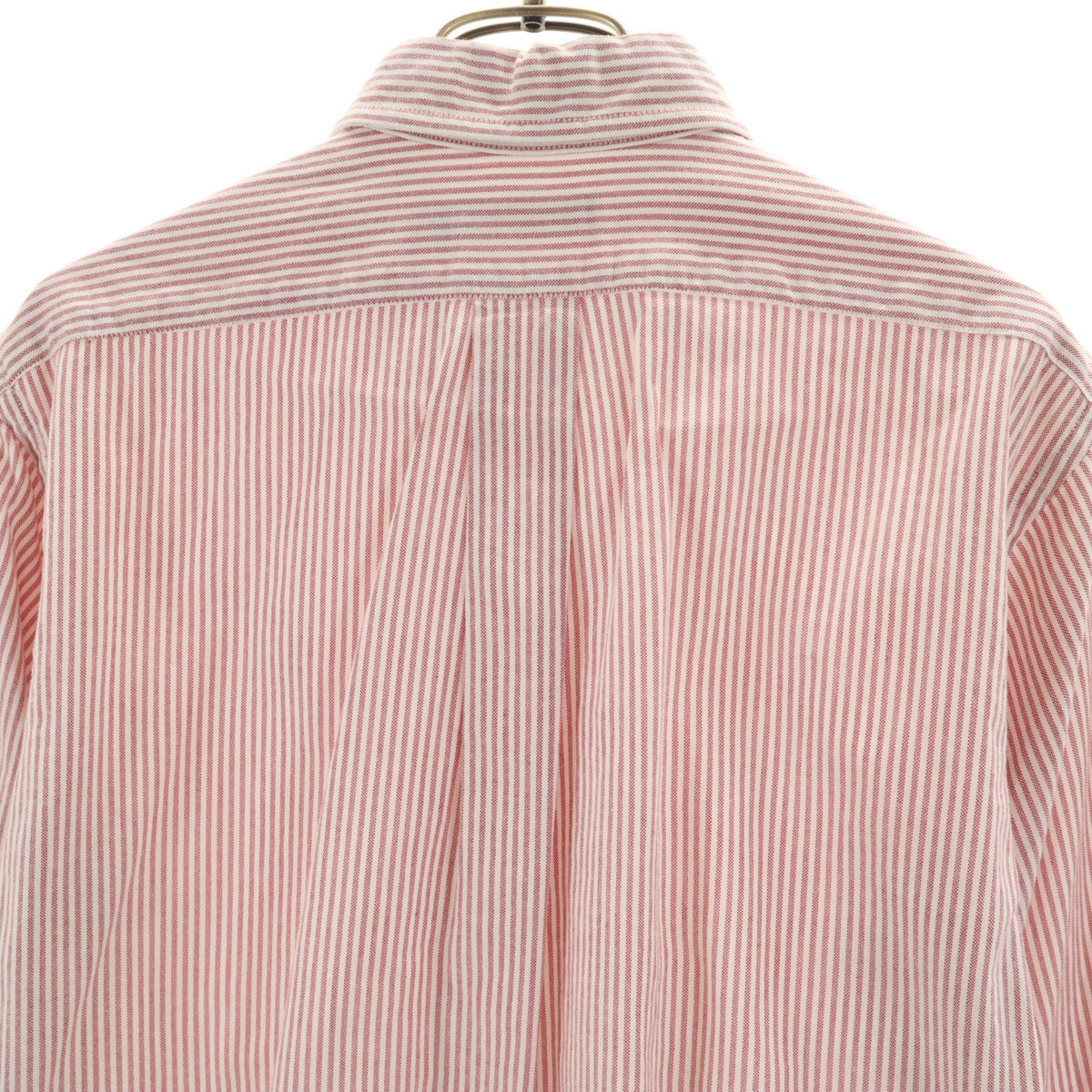 Polo by Ralph Lauren ポロバイラルフローレン 80s USA製 ヴィンテージ 緑タグ ボーイズ ストライプ柄 長袖 オックスフォード ボタンダウンシャツ 18 レッド キッズ