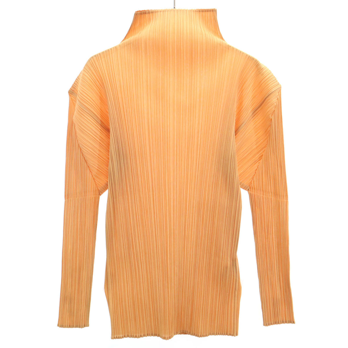 PLEATS PLEASE プリーツプリーズ 90s 日本製 オールド 長袖 ハイネック プリーツ カットソー 3 オレンジ イッセイミヤケ レディース
