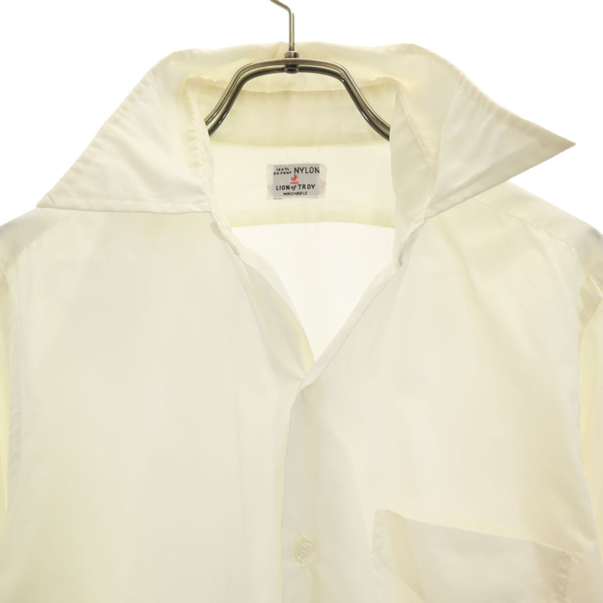 Lion of Troy ライオンオブトロイ 50s ヴィンテージ 3角マチ 長袖 Wカフス シャツ 14 1/2 アイボリー メンズ
