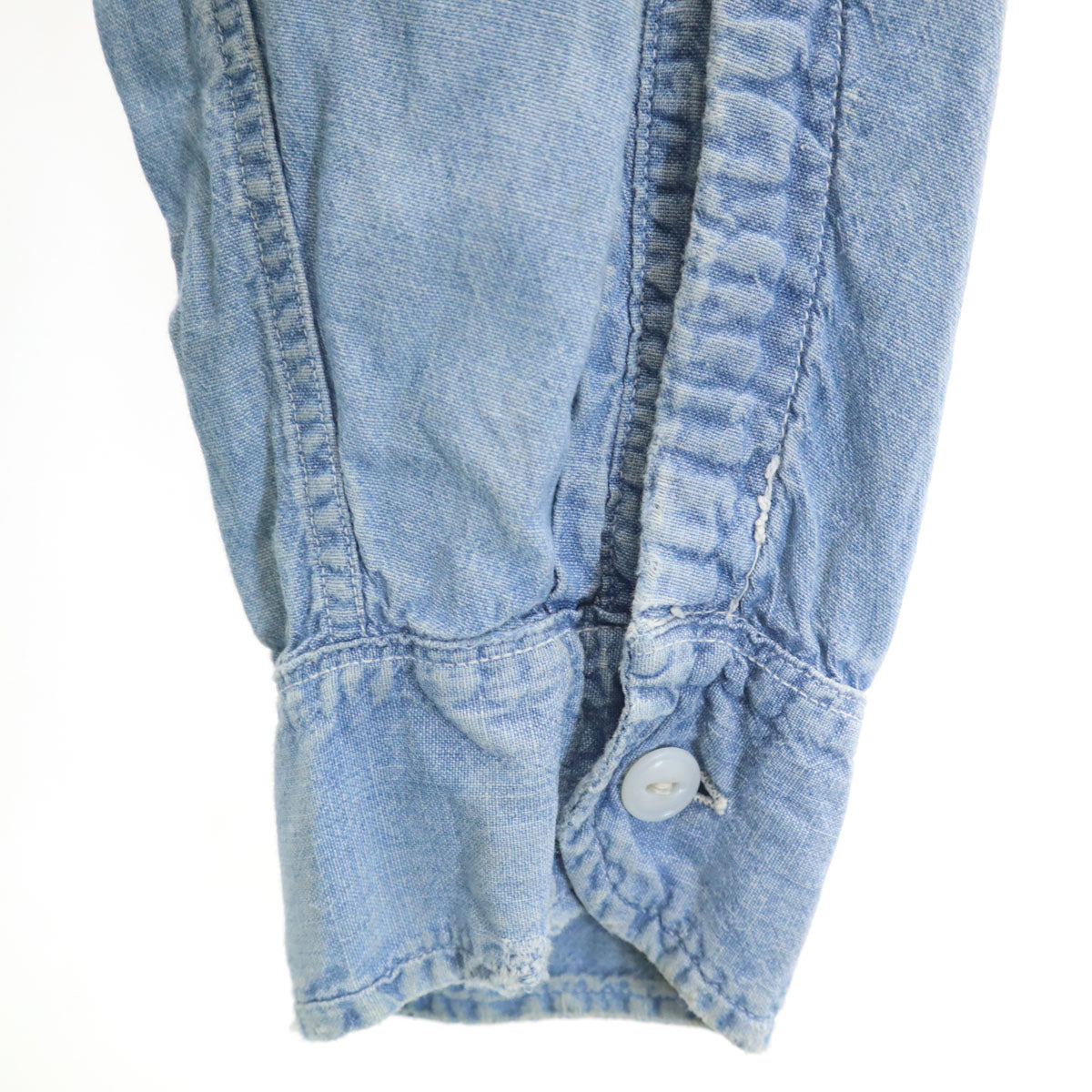Knock Out ノックアウト 50s ヴィンテージ 長袖 シャンブレーシャツ ブルー メンズ