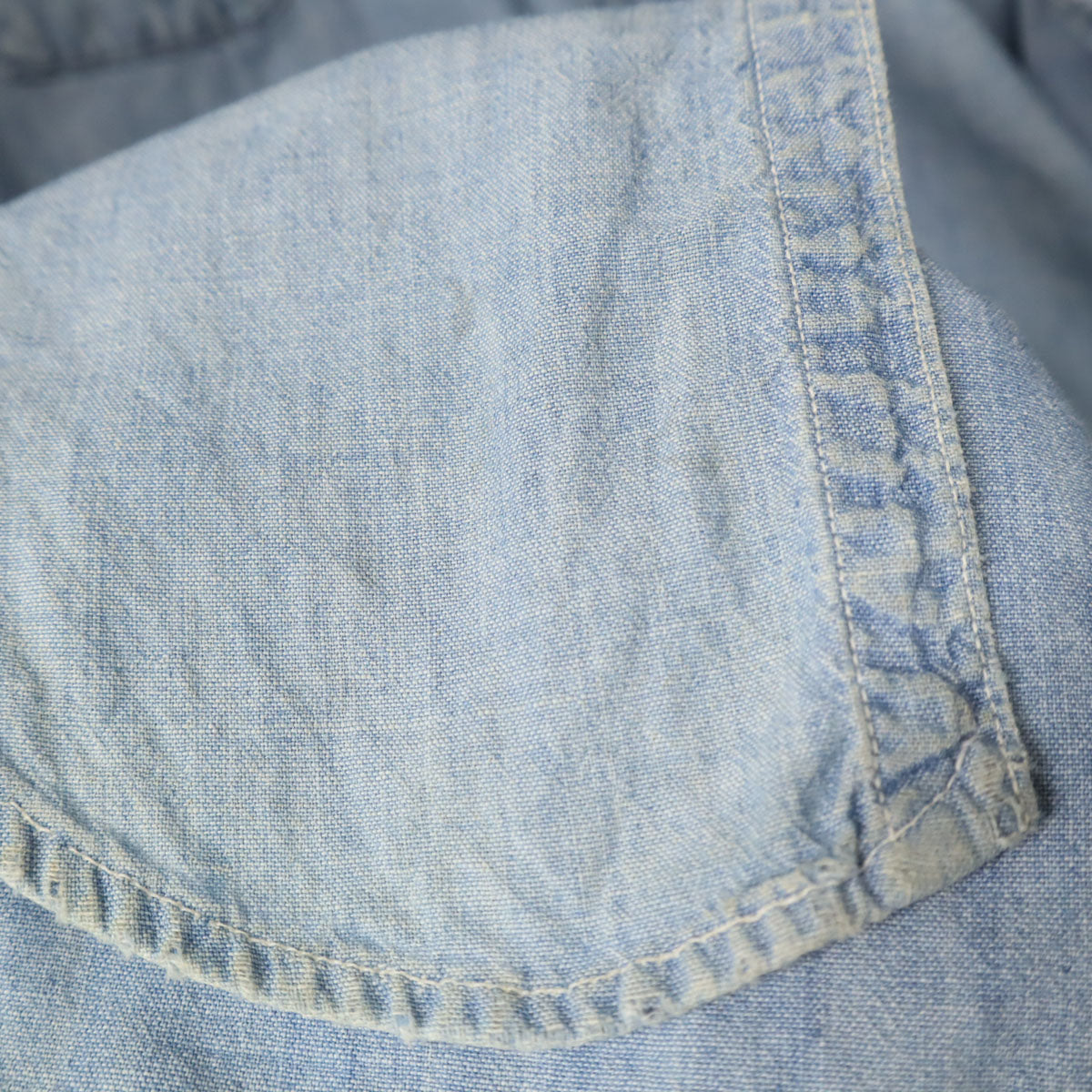 Knock Out ノックアウト 50s ヴィンテージ 長袖 シャンブレーシャツ ブルー メンズ