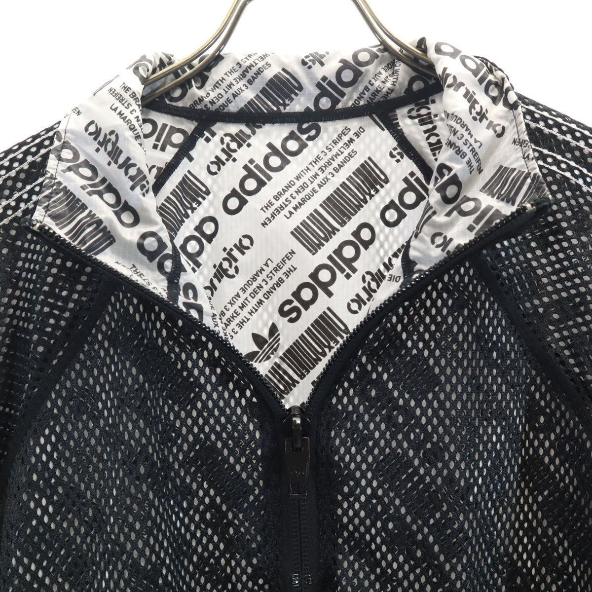 adidas Originals アディダスオリジナルス alexander wang アレキサンダーワン コラボ トレフォイルロゴ リバーシブル ハーフジップ ウインドブレーカー O ブラック メンズ