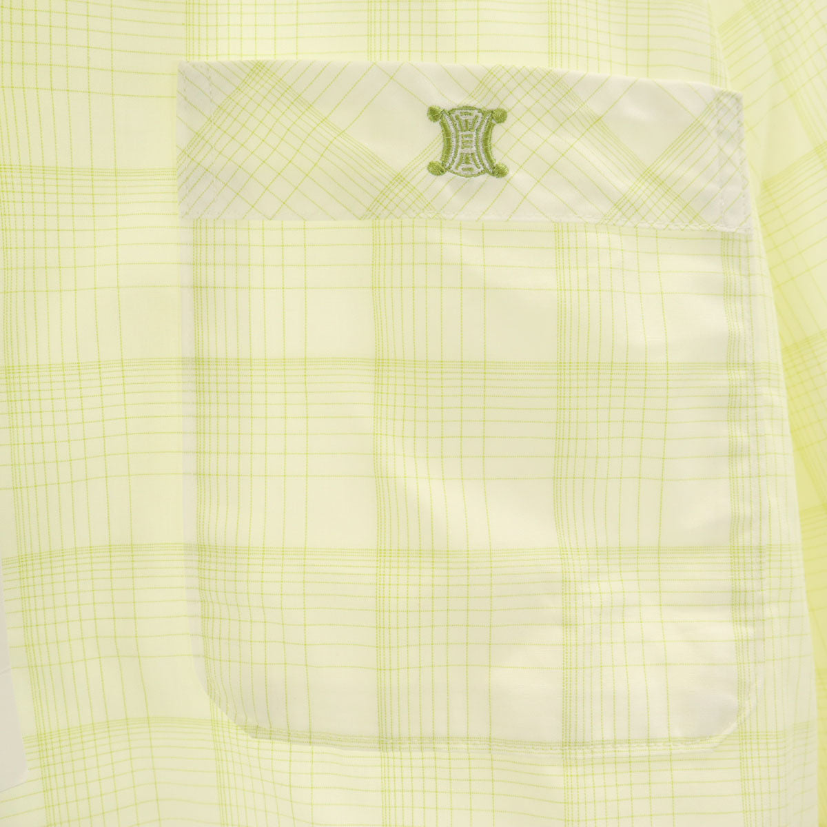 CELINE セリーヌ 未使用 日本製 チェック柄 長袖 ルームウェア シャツ M ホワイト メンズ