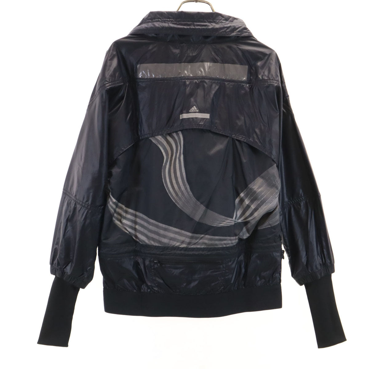 未使用 adidas by Stella McCartney アディダスバイステラマッカートニー ランニング ウインドブレーカー M チャコールブラック ジャケット レディース