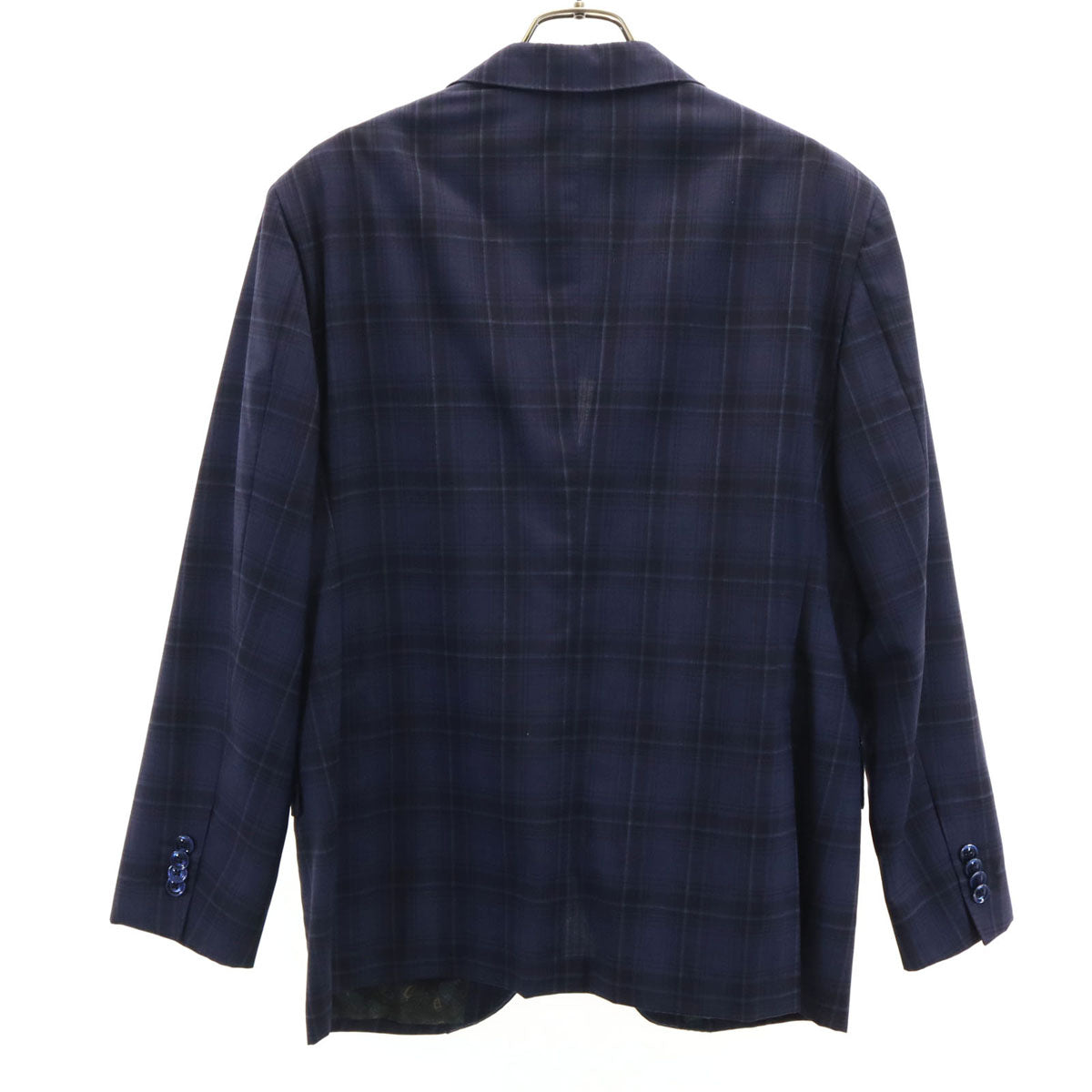 Vitale Barberis Canonico ヴィターレバルベリスカノニコ チェック柄 テーラードジャケット 9 ネイビー系 メンズ