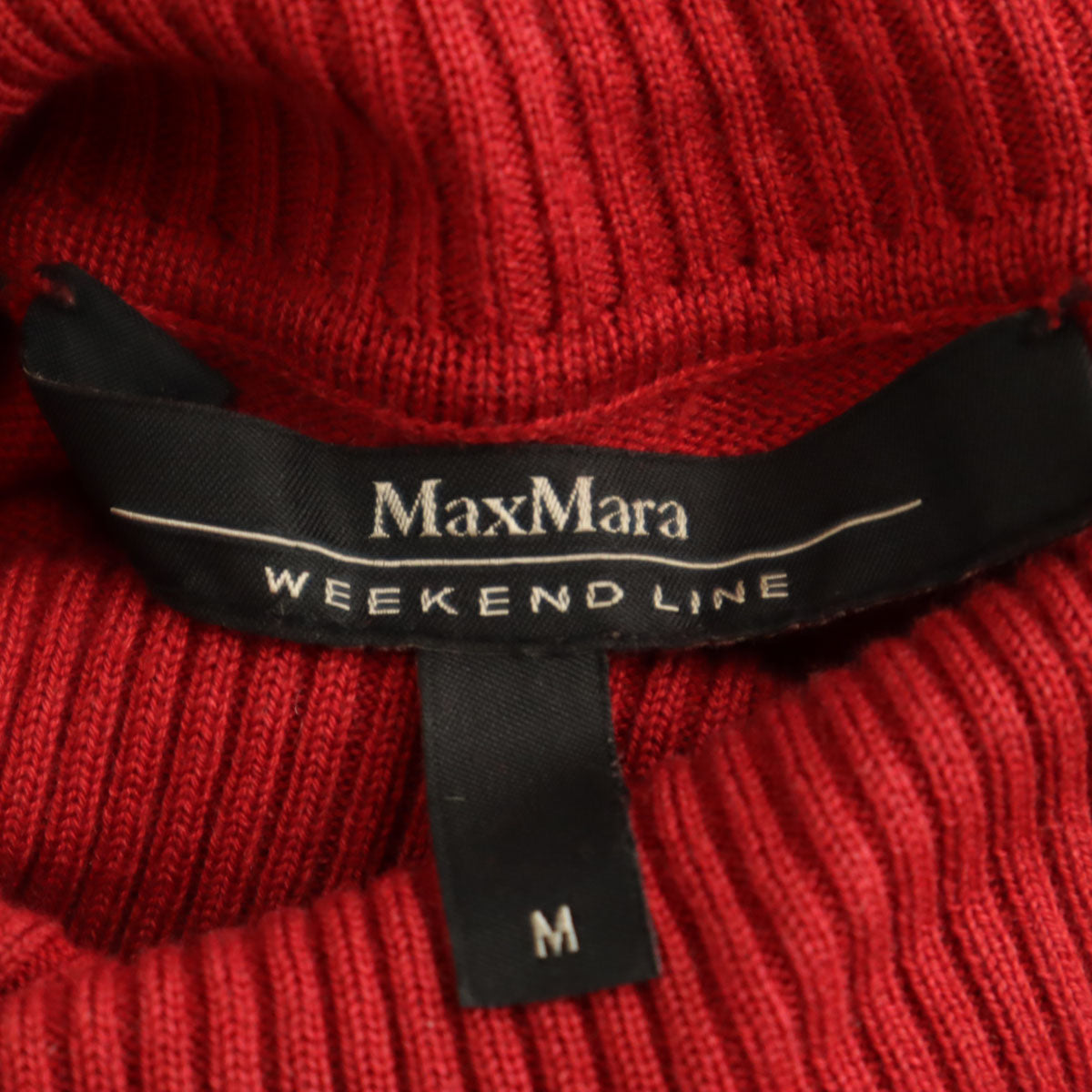 MAX MARA Weekend マックスマーラウィークエンド シルクブレンド 長袖 タートルネック ニット M レッド メンズ