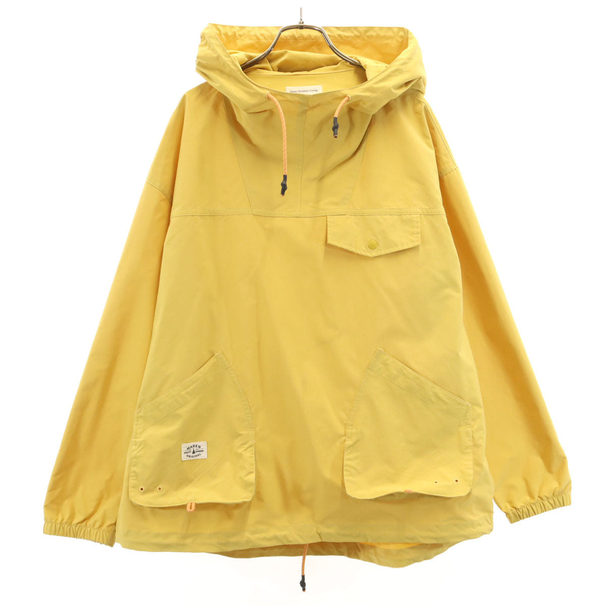 Japan Outdoor Living ジャパンアウトドアリビング フードジャケット イエロー プルオーバー メンズ
