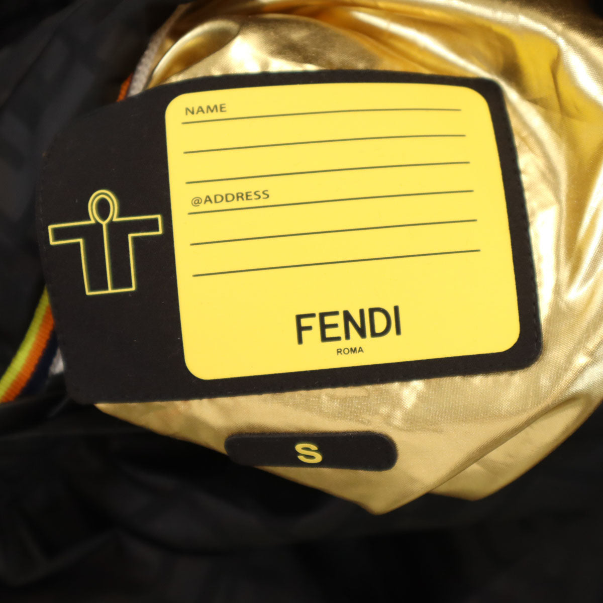 FENDI フェンディ イタリア製 ズッカ柄 リバーシブル ジャケット S ブラック ポケッタブル メンズ