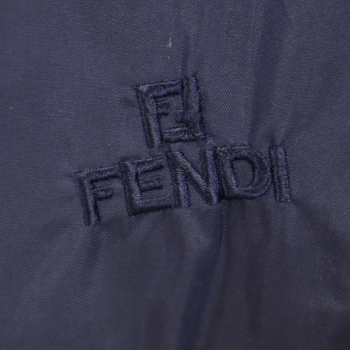 FENDI フェンディ 90s 00s イタリア製 オールド ナイロンジャケット 40 ネイビー レディース