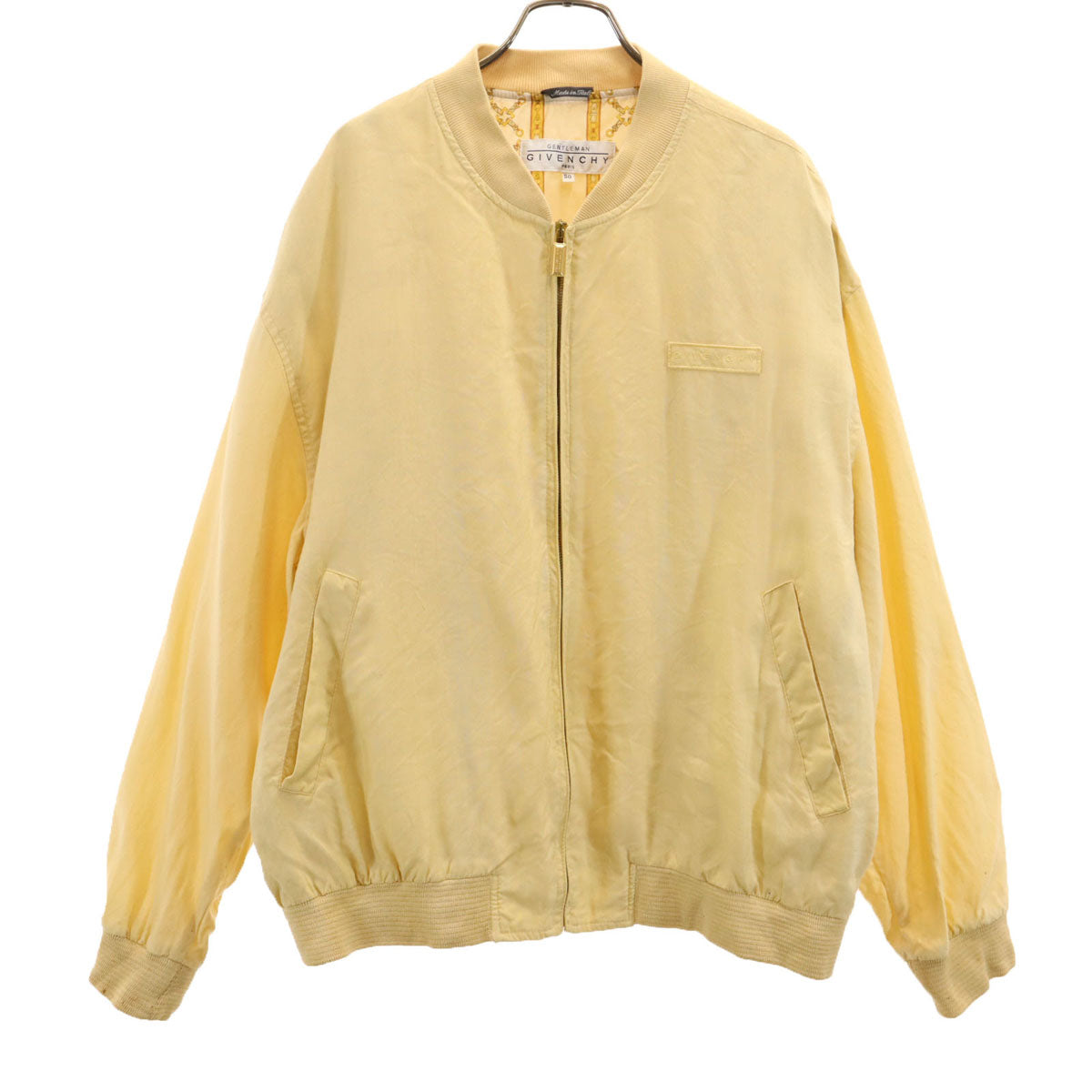 GIVENCHY GENTLEMAN ジバンシィ ジェントルマン 90s イタリア製 オールド ブルゾン 50 クリーム系 ジャケット メンズ