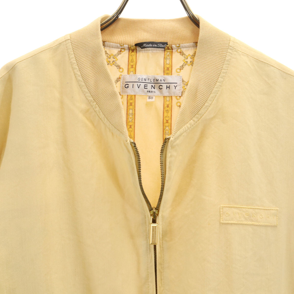 GIVENCHY GENTLEMAN ジバンシィ ジェントルマン 90s イタリア製 オールド ブルゾン 50 クリーム系 ジャケット メンズ