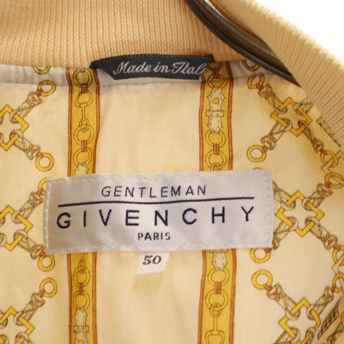 GIVENCHY GENTLEMAN ジバンシィ ジェントルマン 90s イタリア製 オールド ブルゾン 50 クリーム系 ジャケット メンズ