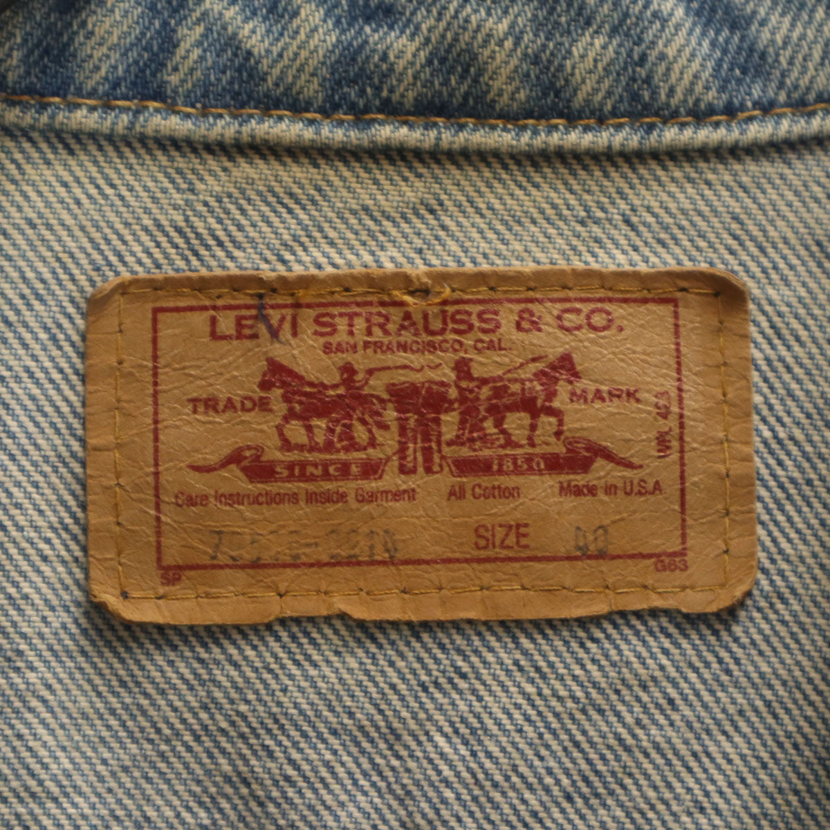 Levi's リーバイス 80s 70506-0214 USA製 ヴィンテージ デニムジャケット 40 ウォッシュブルー ジージャン トラッカー メンズ
