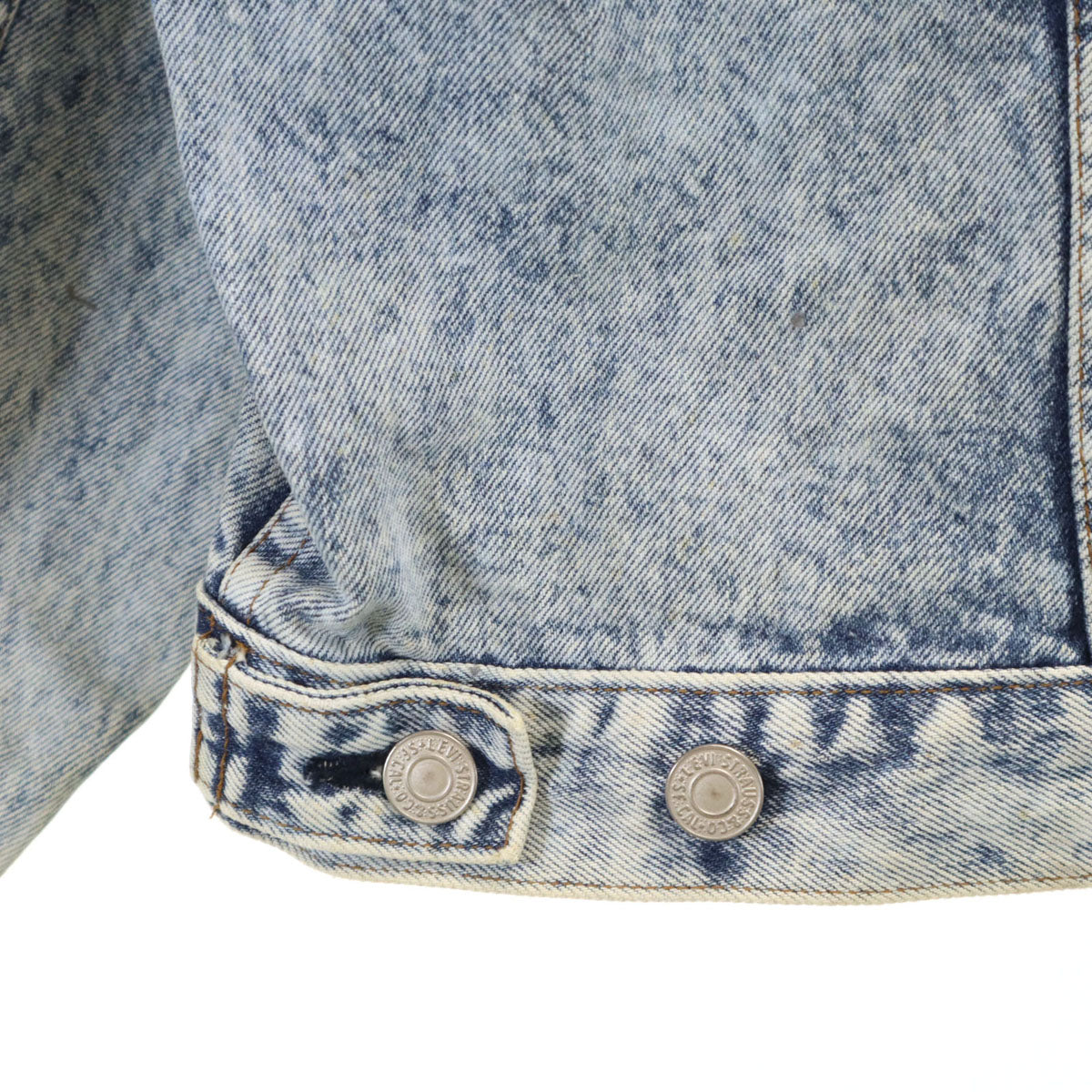 Levi's リーバイス 80s 70649-0217 日本製 オレンジタブ ヴィンテージ ケミカル デニムジャケット L ウォッシュブルー ジージャン トラッカー メンズ