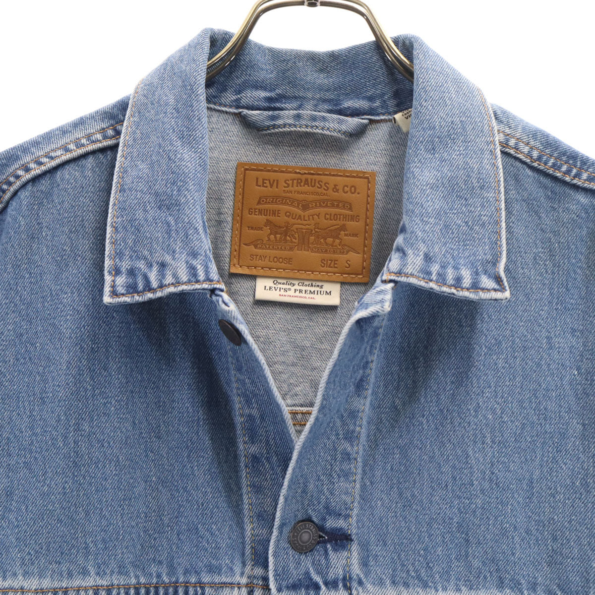 Levi's リーバイス STAY LOOSE デニムジャケット S ウォッシュブルー ジージャン トラッカー メンズ