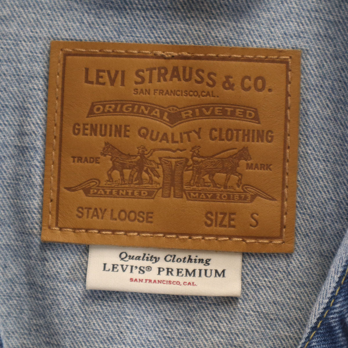 Levi's リーバイス STAY LOOSE デニムジャケット S ウォッシュブルー ジージャン トラッカー メンズ