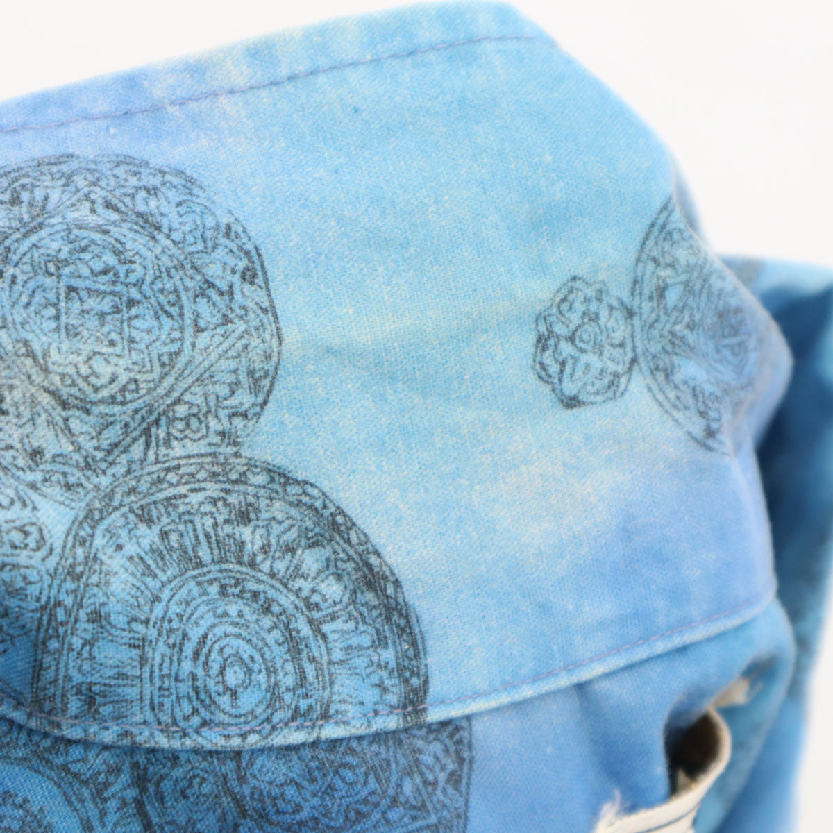 DESIGNERS COLLECTION デザイナーズ コレクション 60s 70s ヴィンテージ 総柄 半袖 コットンシャツ M 水色 メンズ