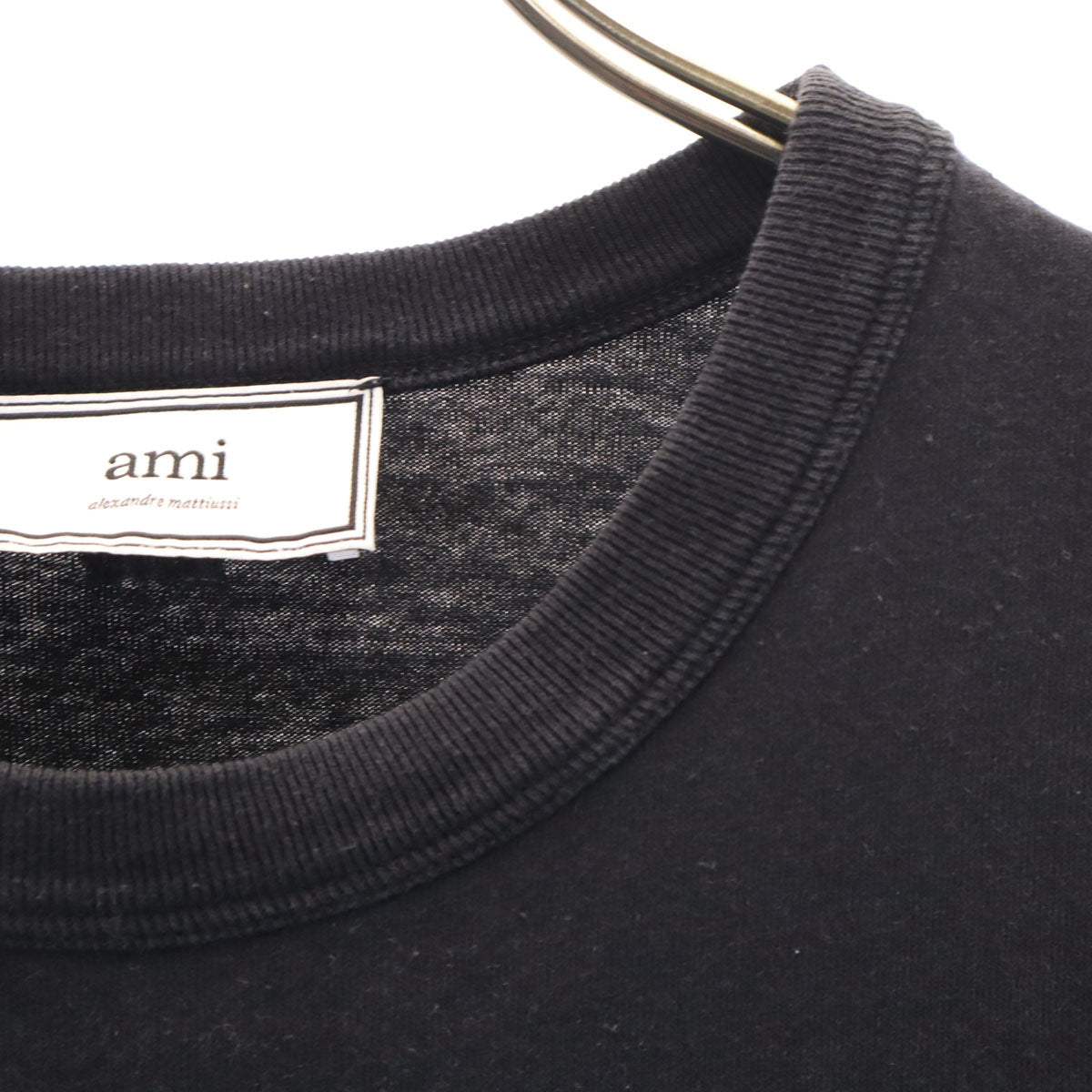 ami アミ ポルトガル製 半袖 Tシャツ XS ブラック メンズ