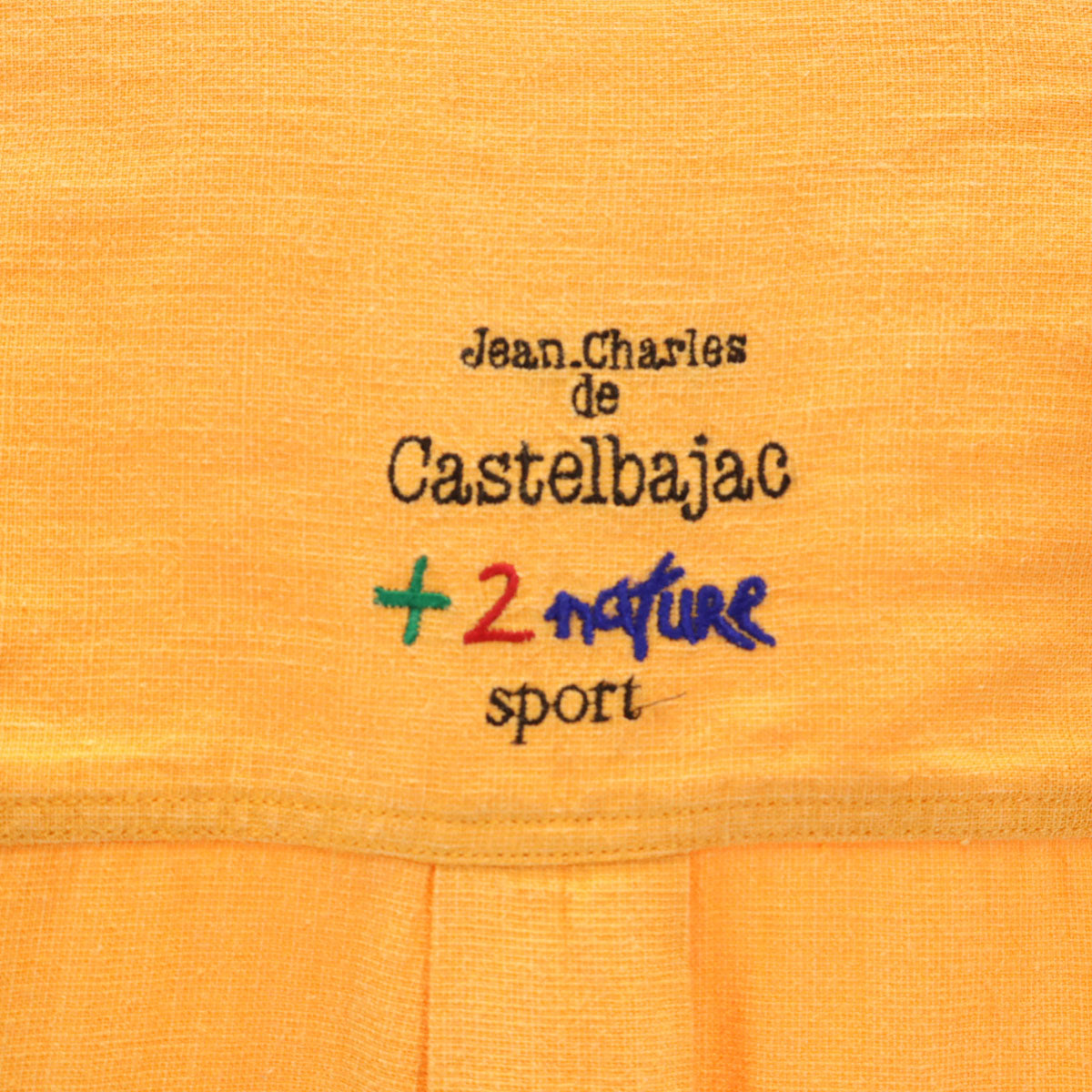JC de CASTELBAJAC カステルバジャック リネンブレンド 半袖 シャツ 上下 セットアップ 4 イエロー メンズ