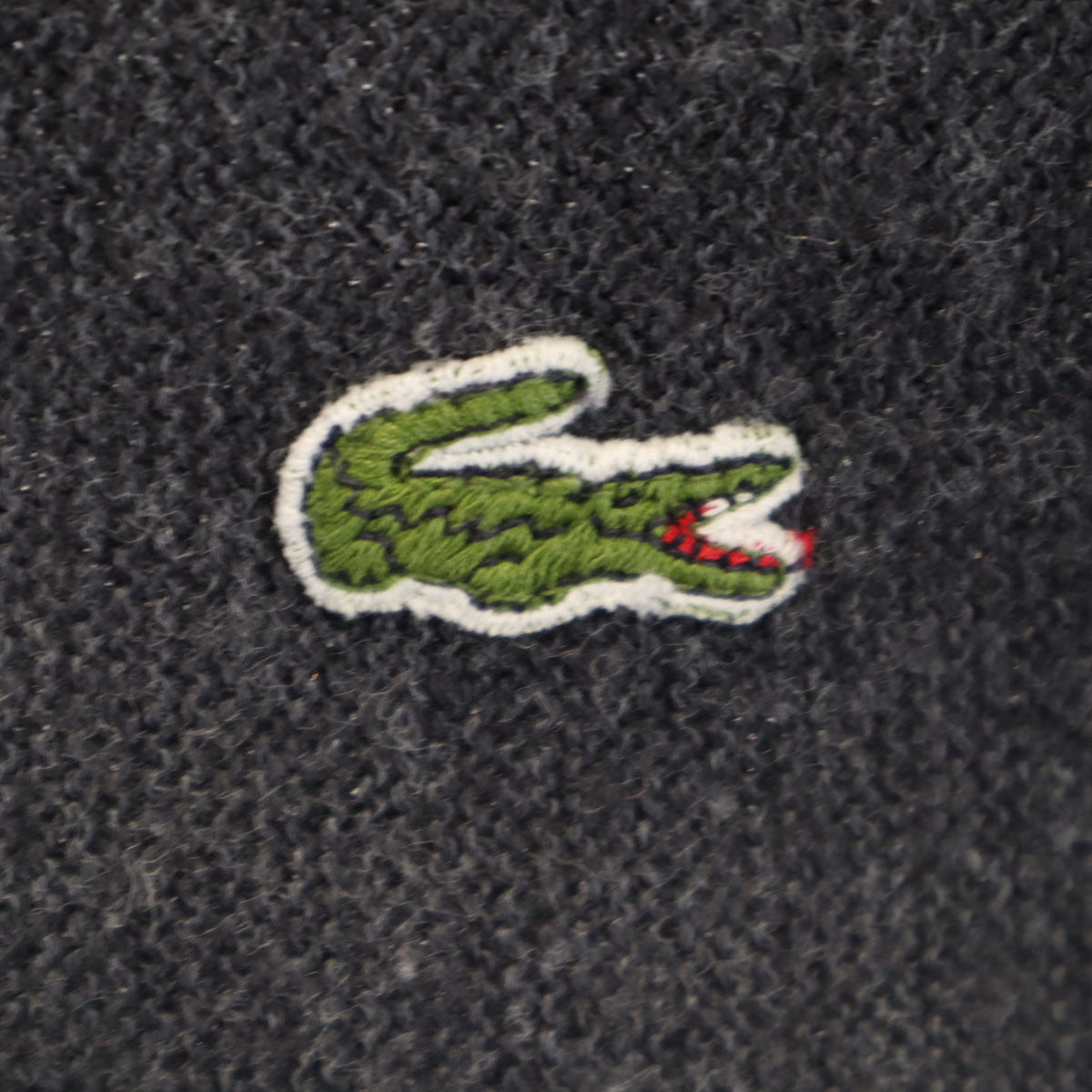 IZOD LACOSTE アイゾッドラコステ 70s ヴィンテージ 糸巻きタグ ヴィンテージ 長袖 Vネック ニットカーディガン XL チャコールグレー メンズ