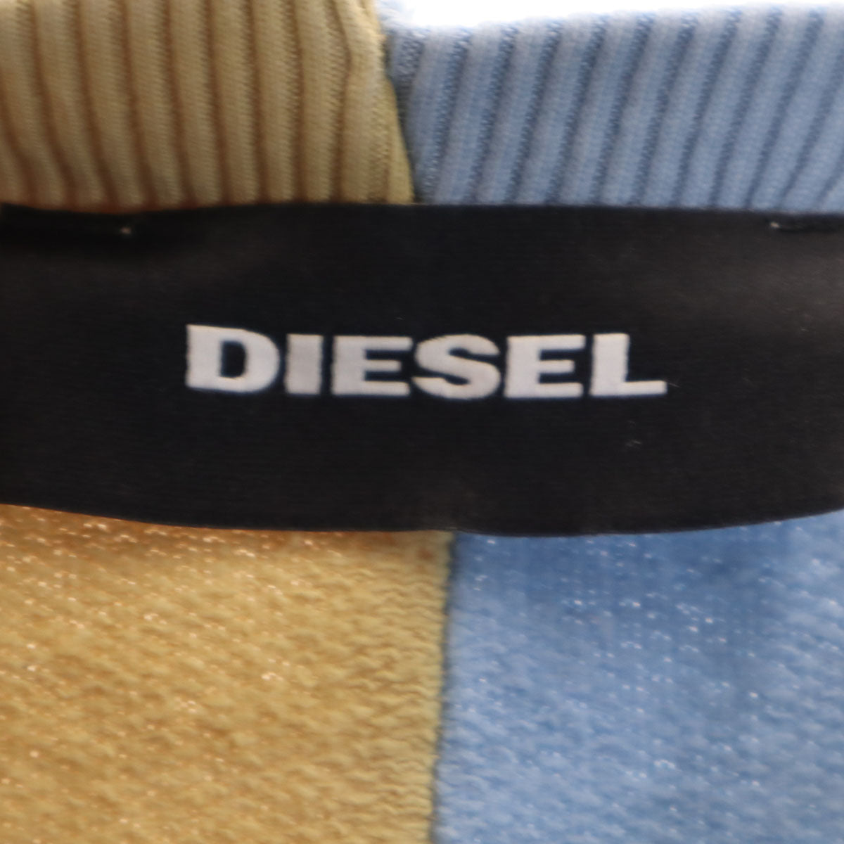 DIESEL ディーゼル ブルガリア製 バイカラー 長袖 スウェット トレーナー 水色 メンズ