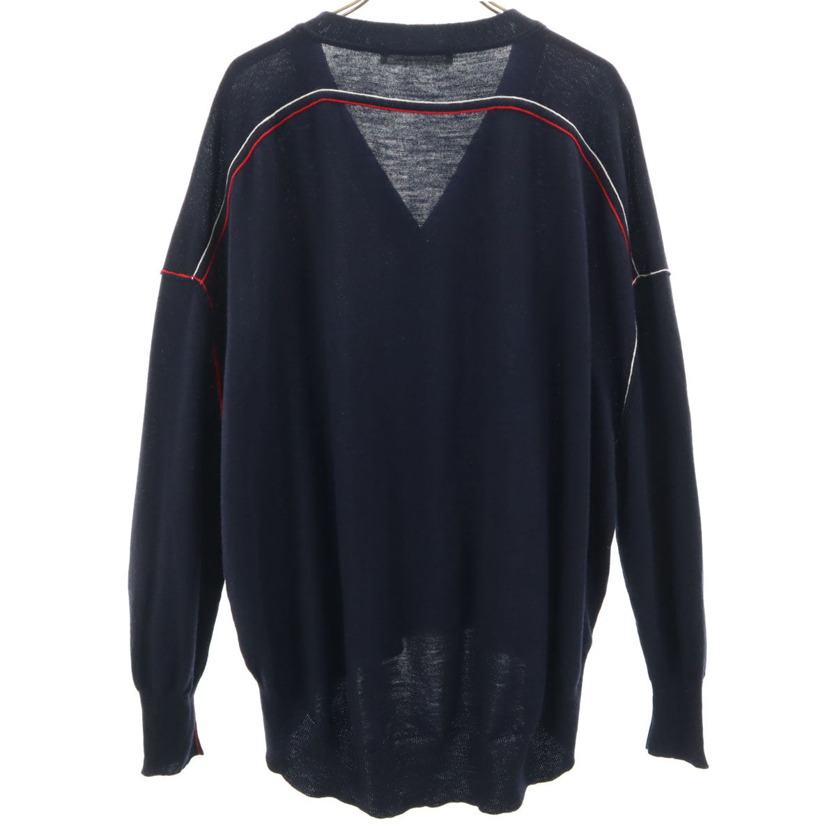 LIVIANA CONTI リビアナコンティ 長袖 Vネック ニットカーディガン 40 ネイビー レディース