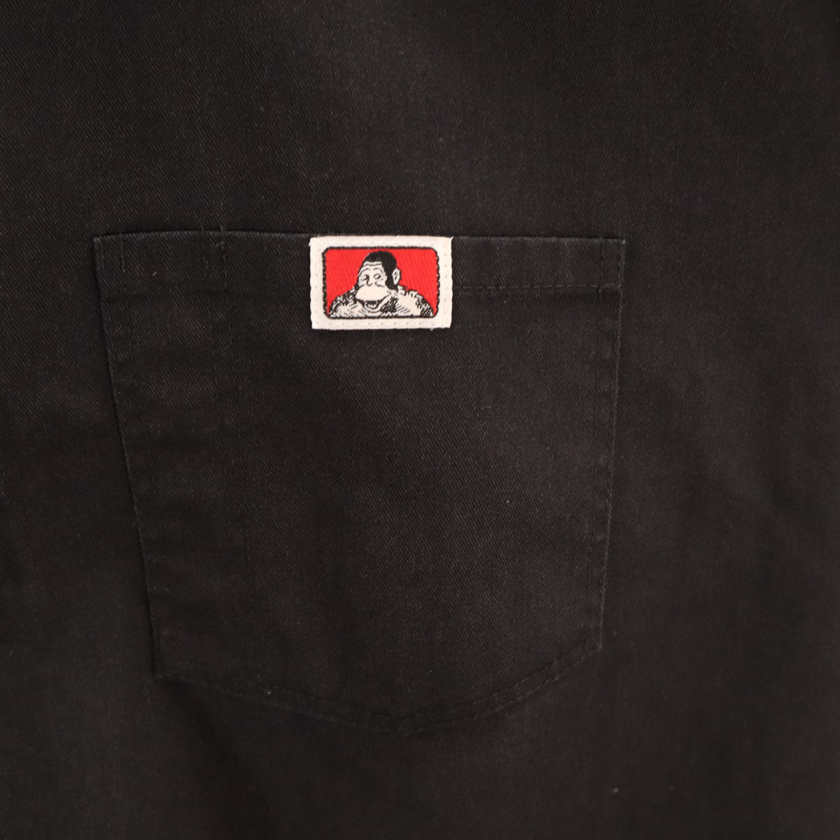 BEN DAVIS ベンデイビス 80s 90s USA製 オールド 半袖 ハーフジップ ワークシャツ XL ブラック メンズ