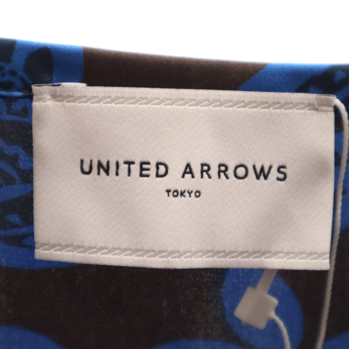 未使用 UNITED ARROWS ユナイテッドアローズ ペイズリー柄 ロング キャミワンピース 36 ブルー系 レディース