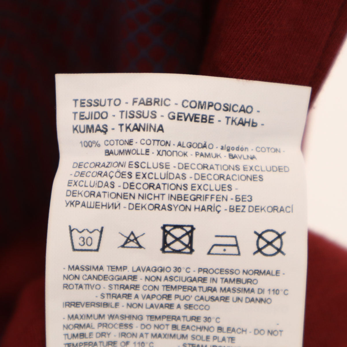 未使用 Emporio Armani エンポリオアルマーニ ブルガリア製 長袖 Tシャツ 14A ワインレッド ロンT キッズ